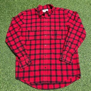 Men’s Filson Red & Black Flannel Button Up Shirt